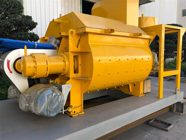 The Application of Twin-shaft Concrete Mixer in Brick Making